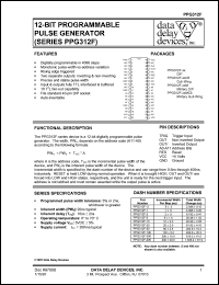 PPG312F-0.5M datasheet: 0.5 +/-0.3 ns, 12-BIT, programmable pulse generator PPG312F-0.5M