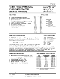 PPG312F-20C5 datasheet: 20 +/-2 ns, 12-BIT, programmable pulse generator PPG312F-20C5