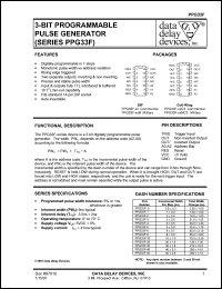 PPG33F-0.5C3 datasheet: 0.5 +/-0.3 ns, 3-BIT, programmable pulse generator PPG33F-0.5C3