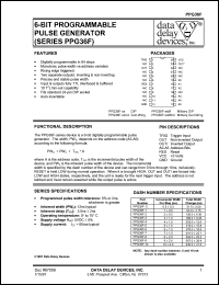 PPG36F-6C4 datasheet: 6 +/-1.5 ns, 6-BIT, programmable pulse generator PPG36F-6C4