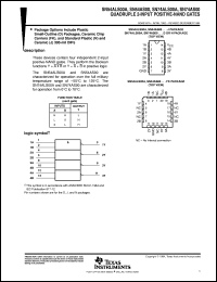 SNJ54AS00J datasheet:  QUADRUPLE 2-INPUT POSITIVE-NAND GATES SNJ54AS00J