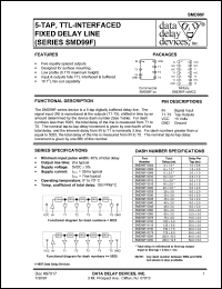 SMD99F-5250MC2 datasheet: 250 +/-12.5 ns, 5-TAP, TTL-interfaced fixed delay line SMD99F-5250MC2