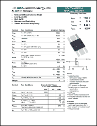 DE475-102N21A datasheet: RF power MOSFET DE475-102N21A