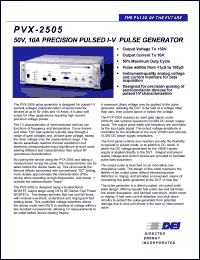 PVX-2505 datasheet: 50V, 10A precision pulsed I-V  pulse generator PVX-2505