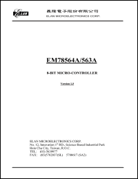 EM78563ABWM datasheet: 8-BIT micro-controller EM78563ABWM