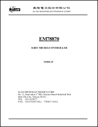 EM78870H datasheet: 8-BIT micro-controller EM78870H