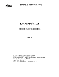 EM78910AH datasheet: 8-BIT micro-controller EM78910AH