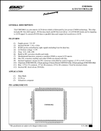 EM83040ABQ datasheet: LCD controller EM83040ABQ