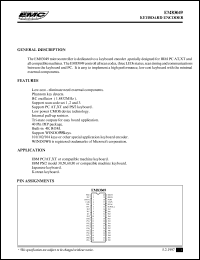 EM83049 datasheet: Keyboard encoder EM83049