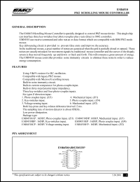 EM84510EP datasheet: PS/2 scrolling mouse controller EM84510EP