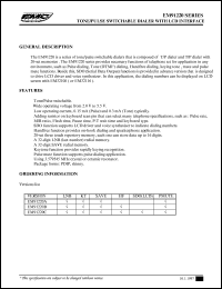 EM91220AP datasheet: Tone/pulse switchable dialer with LCD interface EM91220AP