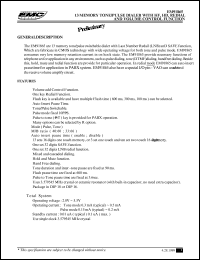 EM91865A datasheet: 13 memory tone/pulse  dialer with HF, HD, redial and volume control function EM91865A