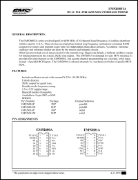 EM92600AP datasheet: Dual PLL for 46/49 NHz cordless phone EM92600AP