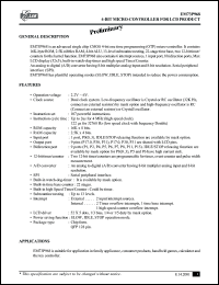 EM73P968 datasheet: 4-bit micro-controller for LCD product EM73P968