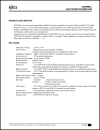 EM73962AH datasheet: 4-bit micro-controller EM73962AH