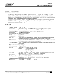 EM73982AH datasheet: 4-bit micro-controller EM73982AH