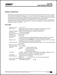 EM73P982H datasheet: 4-bit micro-controller EM73P982H