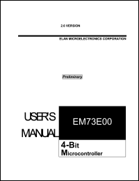 EM73E00 datasheet: 4-bit micro-controller EM73E00