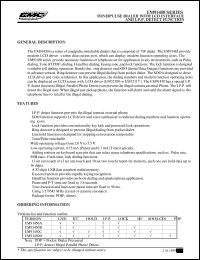 EM91450DK datasheet: Tone/pulse switchable dialer with LCD interface and IPP detect function EM91450DK