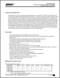 EM91455BP datasheet: Tone/pulse switchable dialer with LCD interface and IPP detect function EM91455BP