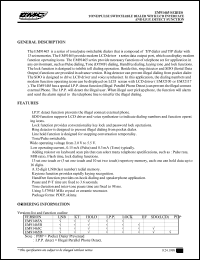 EM91465BP datasheet: Tone/pulse switchable dialer with LCD interface and IPP detect function EM91465BP