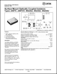 4N23AU datasheet: Surface mount optically coupled isolator 4N23AU