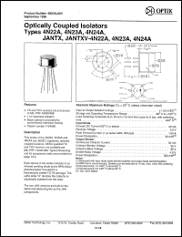 4N24A datasheet: Optically coupled isolator 4N24A
