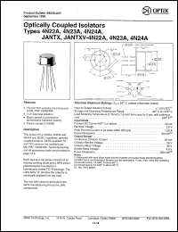 4N23A datasheet: Optically coupled isolator 4N23A