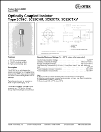 3C92C datasheet: Optically coupled isolator 3C92C