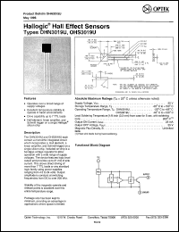 OHS3019U datasheet: Hallogic hall effect sensor OHS3019U