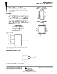 SNJ54F30W datasheet:  8-INPUT POSITIVE-NAND GATES SNJ54F30W