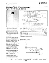 OHS3040U datasheet: Hallogic hall effect sensor OHS3040U