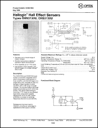 OHN3130U datasheet: Hallogic hall effect sensor OHN3130U