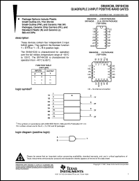SNJ54HC00FK datasheet:  QUADRUPLE 2-INPUT POSITIVE-NAND GATES SNJ54HC00FK