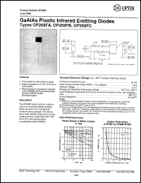 OP268FB datasheet: GaAs plastic infrared emitting diode OP268FB