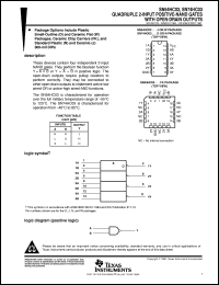 SN54HC03J datasheet:  QUADRUPLE 2-INPUT POSITIVE-NAND GATES WITH OPEN-DRAIN OUTPUTS SN54HC03J