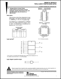 JM38510/65002BCA datasheet:  TRIPLE 3-INPUT POSITIVE-NAND GATES JM38510/65002BCA