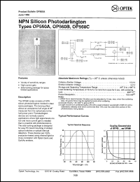 OP560B datasheet:  NPN  silicon photodarlington OP560B