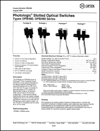 OPB490T55 datasheet: Photologic slotted optical switch OPB490T55