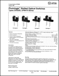 OPB460L51 datasheet: Photologic slotted optical switch OPB460L51