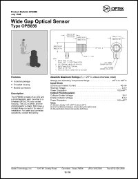 OPB856 datasheet: Wide gap optical switch OPB856
