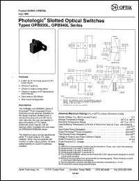 OPB933W55 datasheet: Wide gap slotted optical switch OPB933W55