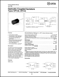 OPI120 datasheet: Optically coupled isolator OPI120
