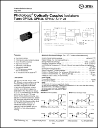 OPI128 datasheet: Photologic optically coupled isolator OPI128