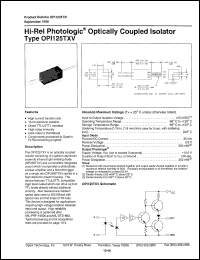 OPI125TXV datasheet: Hi-rel photologic optically coupled isolator OPI125TXV