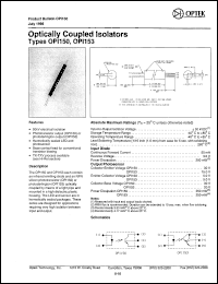 OPI150 datasheet: Optically coupled isolator OPI150