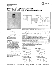 OPL811-OC datasheet: Photologic hermetic sensor OPL811-OC