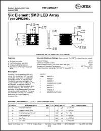 OPR2100L datasheet: Six element SMD LED array OPR2100L