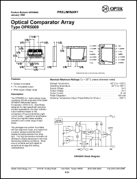 OPR5009 datasheet: Optical comparator array OPR5009