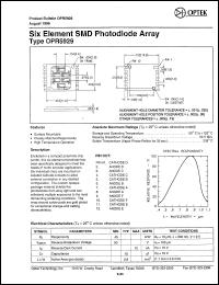 OPR5929 datasheet: Six element SMD photodiode array OPR5929